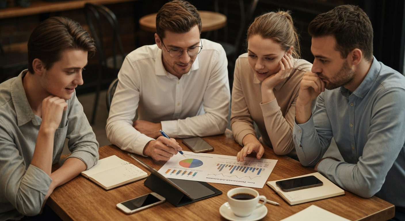 정책 불확실성 속에서 실수요자와 투자자의 의사결정 과정을 상징하는 이미지