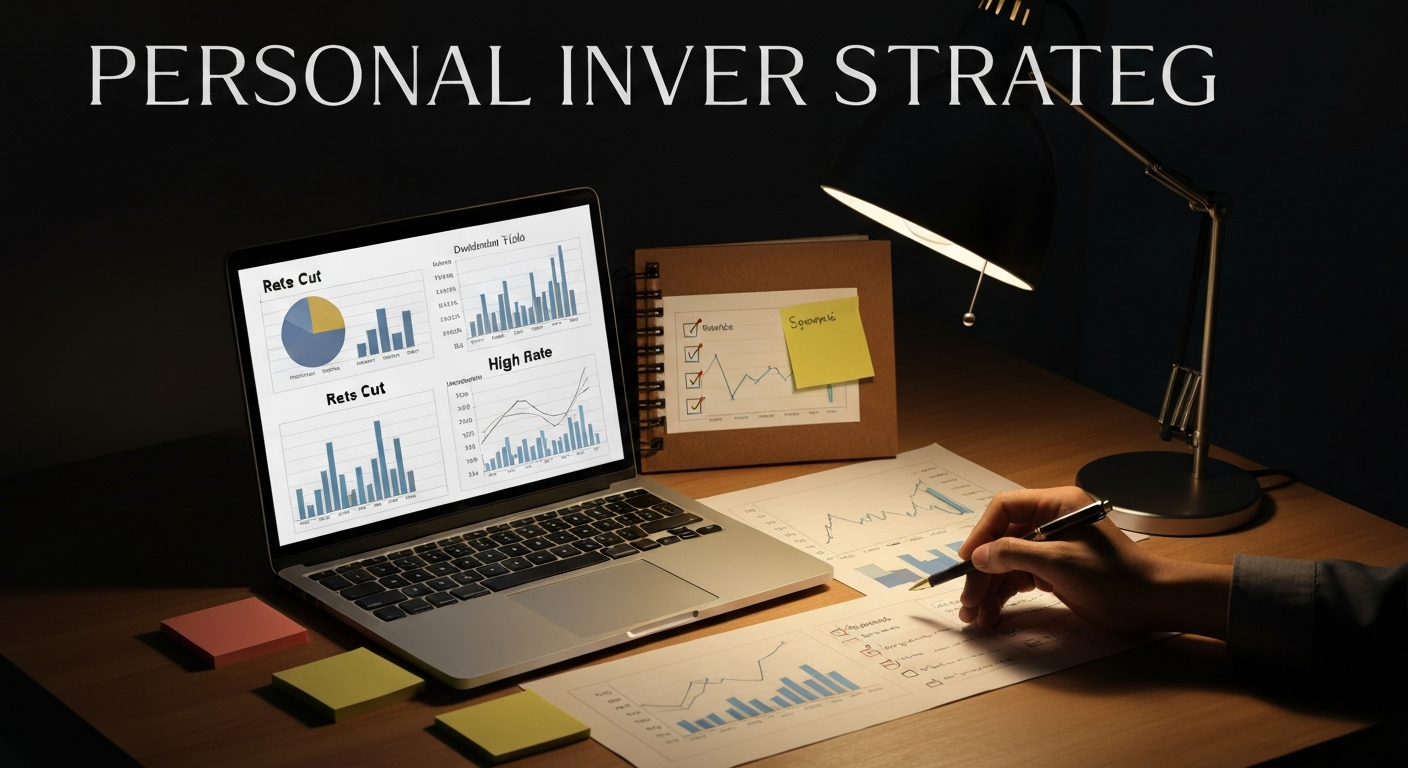 금리 변동 불확실성에 대응하는 투자 포트폴리오 시나리오 플래닝을 상징하는 이미지