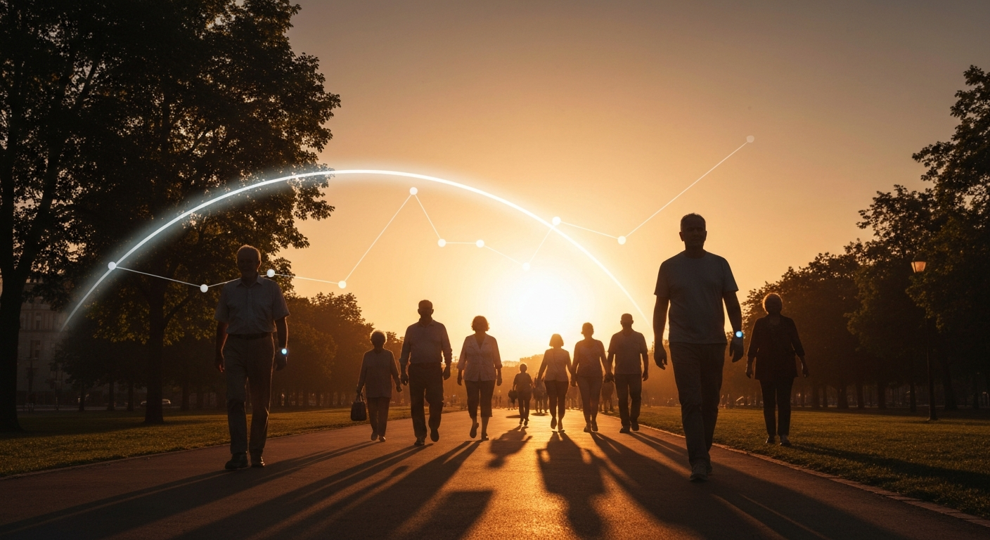 개인의 건강 관리가 미래 의료비 지출을 줄이는 재무적 효과를 가질 수 있음을 시사하는 이미지