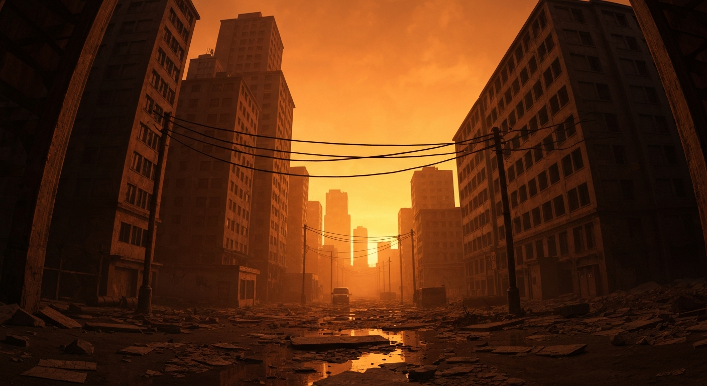 건설 투자 부진이 스우시형 성장에 미치는 부정적 영향을 상징하는 이미지