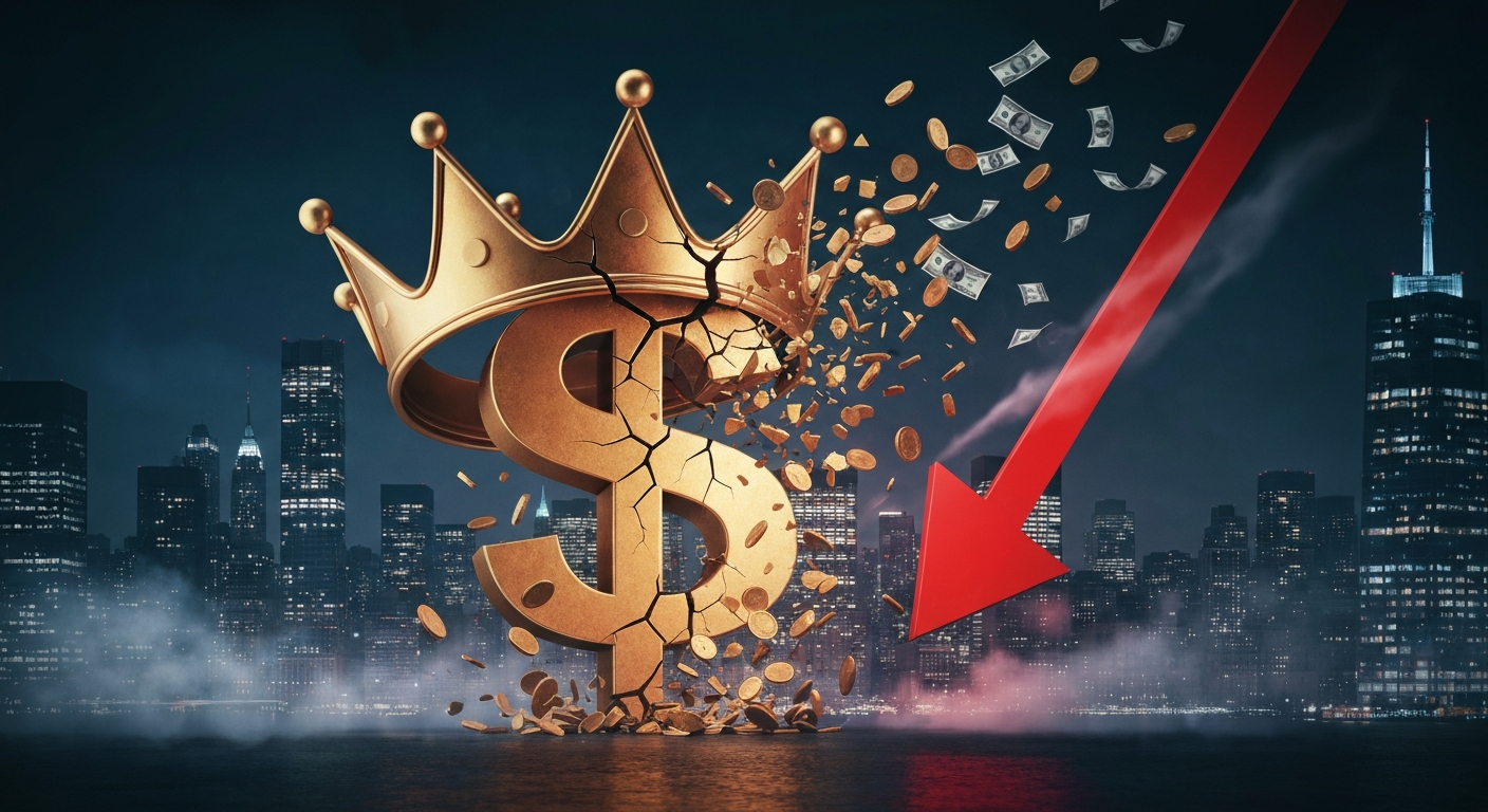 미국 연준의 갑작스러운 기준금리 인하가 세계 경제에 미친 충격을 상징하는 이미지.