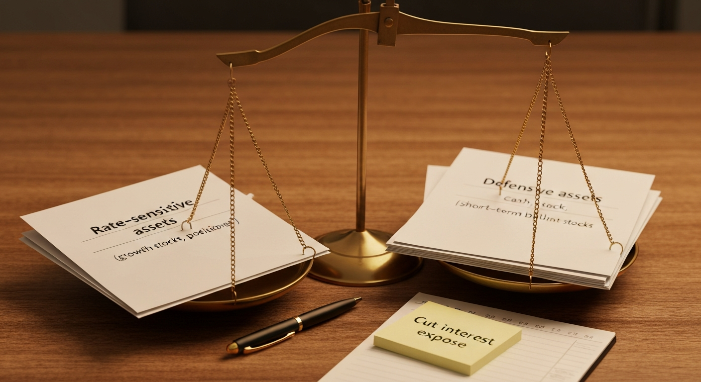 경기 변동에 대비한 개인 자산 포트폴리오의 리스크 관리를 시각화한 이미지